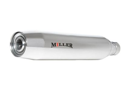 Miller Exhaust Polished, Ø38mm Universal Silencer
