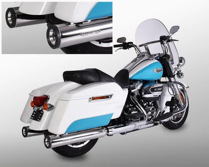 Miller Exhaust Poliert, Standard Schwarz Schalldämpfer Ref : MIL00360A / HD-FL3-114-X37.01 