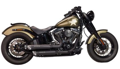 Miller Exhaust Schwarz,Polierter SlashCut-Aufsatz Vollständige Linie Ref : MIL00769A / HD-OSHCS.08 