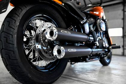 Miller Exhaust Schwarz, Standardpolitur Schalldämpfer Ref : MIL00789A / HD-SB-114-X39-X48.06 