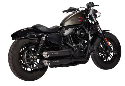 Miller Exhaust Schwarz,Polierter SlashCut-Aufsatz Vollständige Linie