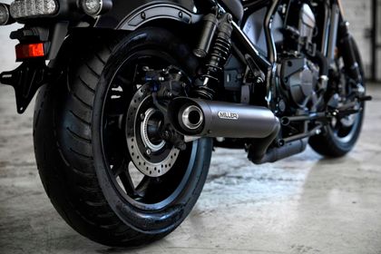 Miller Exhaust Black, SlashCut Tip Silencer