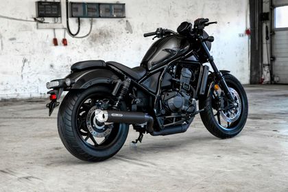 Miller Exhaust Black, Polished SlashCut Tip Silencer Ref : MIL00995A / HO-CMX1100-X55.08 HONDA 1100 CMX 1100 REBEL - 2025