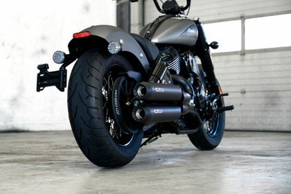 Miller Exhaust Polished, Black Conical Tip Silencer