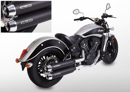 Miller Exhaust Black, Polished Conical Tip Silencer Ref : MIL01133A / IN-SCT-RG-X38.10 