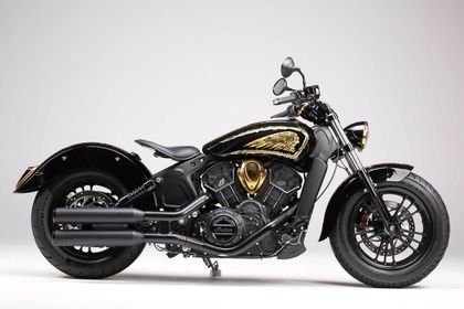 Miller Exhaust Polished, Conical Tip Silencer Ref : MIL01150A / IN-SCT-S-X22.04 INDIAN 1000 SCOUT SIXTY - 2016