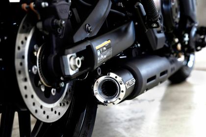 Miller Exhaust Black, Standard Polished Tip Silencer