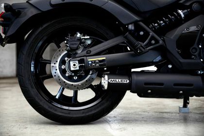 Miller Exhaust Black, Standard Polished Tip Silencer