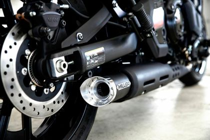 Miller Exhaust Black, Polished SlashCut Tip Silencer