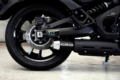 Miller Exhaust Black, Polished Conical Tip Silencer