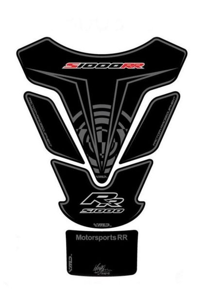 Protector depósito Motografix Protector de depósito S1000RR negro/plata, 5 piezas