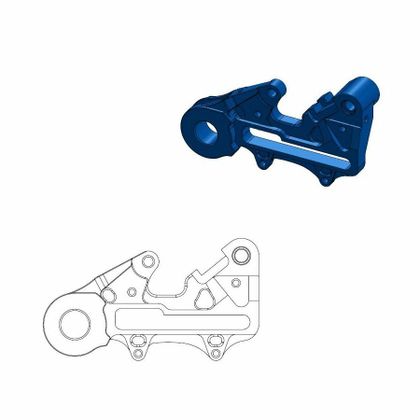 Moto Master rear Offroad MM 220 HVA blue incl adapt axle enduro Brake disc support