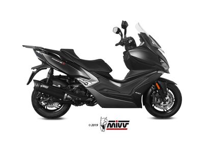 Silencieux Mivv Mover inox noir/casquette ABS noir Ref : MV00174A / 1096375001 KYMCO 400 X CITING 400I ABS E4 - 2016 - 2020