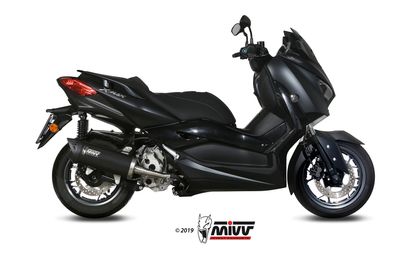 Silencieux Mivv Mover inox noir/casquette ABS noir Ref : MV00207A / 1096379001 