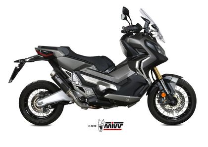 Mivv GP Pro Silencer Carbon/Stainless Steel End Cap Geluiddemper Ref: MV00228A / 1096348001 HONDA 750 X-ADV 750 DCT ABS - 2017 - 2024