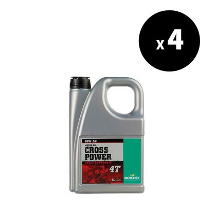 Huile moteur Motorex Cross Power - 10W50 4L x4 Universel
