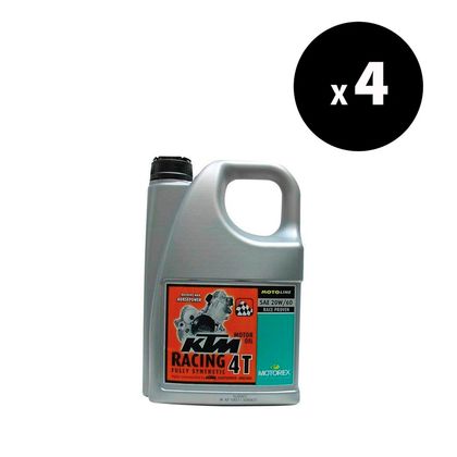 Huile moteur Motorex Racing Pro Cross - 10W40 4L x4 Universel