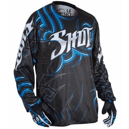 Maillot cross Shot CONTACT ROOTS NOIR BLEU JERSEY 
