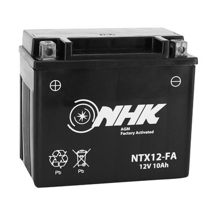 Batterie NHK 12V 10 Ah NTX12 FA SANS ENTRETIEN PRETE A EMPLOI Lg150xL87xH130mm ACTIVEE EN USINE QUALITE PREMIUM - EQUIVALENT YTX12 Ref : NHK00003A / 170305 