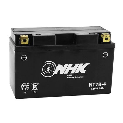 Batterie NHK 12V 6,5 Ah NT7B - 4 FA SANS ENTRETIEN PRETE A EMPLOI Lg150xL65xH93mm ACTIVEE EN USINE QUALITE PREMIUM - EQUIVALENT YT7B - 4 SLA  Ref : NHK00005A / 15620 YAMAHA 250 MAJESTY 250 - 1998