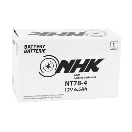 Batterie NHK 12V 6,5 Ah NT7B - 4 FA SANS ENTRETIEN PRETE A EMPLOI Lg150xL65xH93mm ACTIVEE EN USINE QUALITE PREMIUM - EQUIVALENT YT7B - 4 SLA 