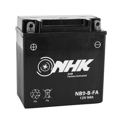 NHK 12V 9 Ah NB9 - B FA WARTUNGSFREI BETRIEBSBEREIT Lg135xB75xH139mm WERKSGEPRÜFT PREMIUM-QUALITÄT - ÄQUIVALENT YB9 Akku Ref : NHK00008A / 170304 
