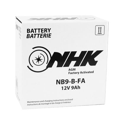 NHK 12V 9 Ah NB9 - B FA WARTUNGSFREI BETRIEBSBEREIT Lg135xB75xH139mm WERKSGEPRÜFT PREMIUM-QUALITÄT - ÄQUIVALENT YB9 Akku