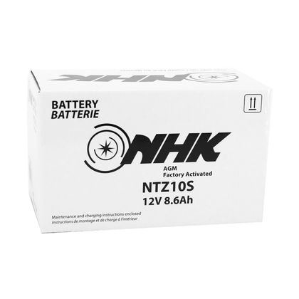 Batterie NHK 12V 8,6 Ah NTZ10S FA SANS ENTRETIEN PRETE A EMPLOI Lg150xL87xH93mm ACTIVEE EN USINE QUALITE PREMIUM - EQUIVALENT YTZ10S - SLA GE