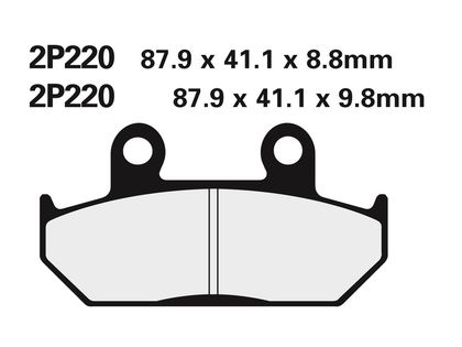 Pastiglie freni Nissin Coppia pastiglie freno 2P220GS anteriore. XL600V 91-93