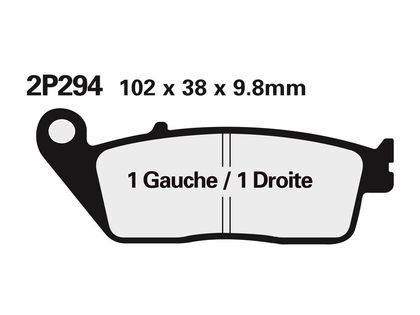 Plaquettes de freins Nissin route /Off-Road métal fritté - 2P-281ST