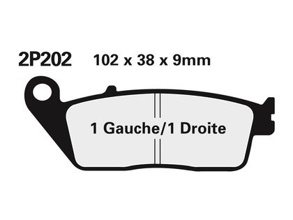 Plaquettes de freins Nissin Off-Road semi-métallique - 2P-202GS