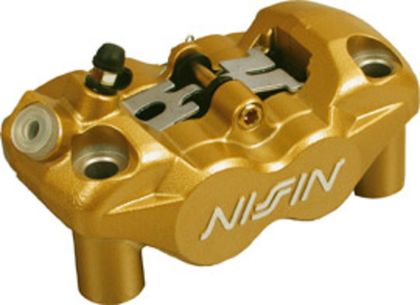Etriers de frein Nissin 4 pistons radial avant gauche Or Universel Ref : NI00310A / 1036775 