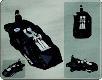 Nissin ETRIER 6 PISTONS NOIR DROIT Universal Brake calipers