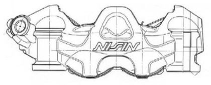 Etriers de frein Nissin 4 pistons radial - droit Universel