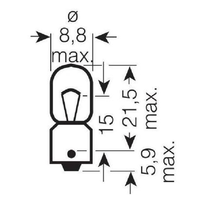 Osram Original Line T5W 12V 5W - x10 Glühbirne Universell