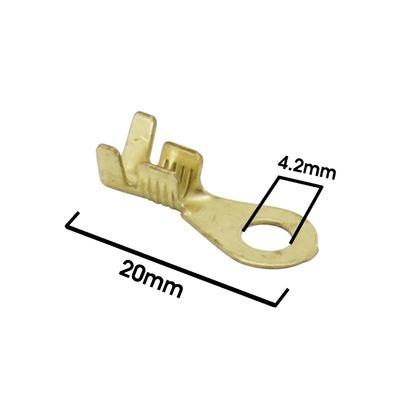 P2R UNINSULATED BRASS RIVET 4.2x20 TO BE CRIMPED Universal Electrical terminal
