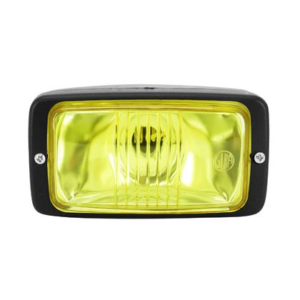 Phare avant P2R PROJECTEUR UNIVERSEL RECTANGLE VITRE JAUNE DIAM 140 mm AMPOULE BA20D
