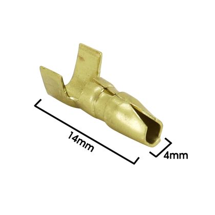 Cosse électrique P2R LAITON NON ISOLEE CYLINDRIQUE MALE DIAM 4mm FIL 1.00 A 2.50mm2 Universel