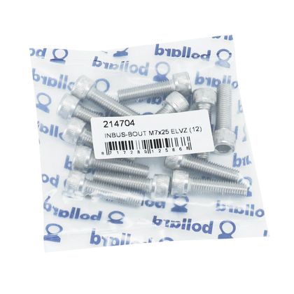 Kit Visserie Moto P2R VIS CHC 6 PANS CREUX M7 x 25 mm CHROME Universel