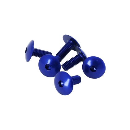 P2R BOLTED HEAD BODY - FAIRING COVER DIAM 6x15 mm BLUE Universal Kit Visserie Moto