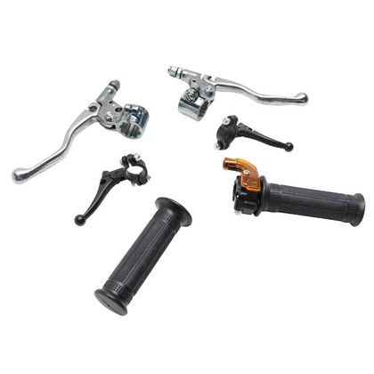 Kit poignée de guidon et levier P2R TARGA MINI ECO - CHROME Universel
