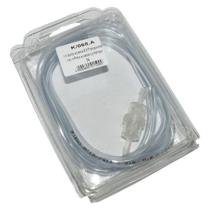 P2R KIT 6x9 TRANSPARENT CYLINDRICAL FILTER DIAM 6mm 1M FRENCH MANUFACTURE Universal Fuel hose