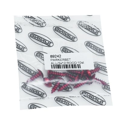 P2R VIS PARKER TETE RONDE 5.0x12 mm ALU ROUGE Kit Visserie Moto Universeel