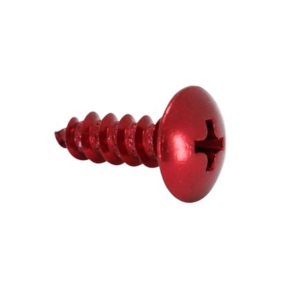 P2R VIS PARKER TETE RONDE 5.0x12 mm ALU ROUGE Kit Visserie Moto Universeel