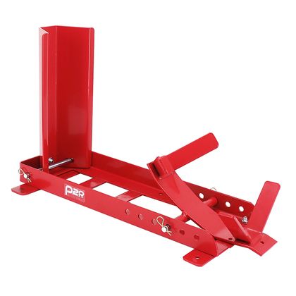 Bloque roue P2R BLOQUE - CALE ETAU ROUE AVANT REGLABLE COMPATIBLE 16 à 21 ACIER ROUGE FIXER Universel Ref : P2R03317A / 209978 
