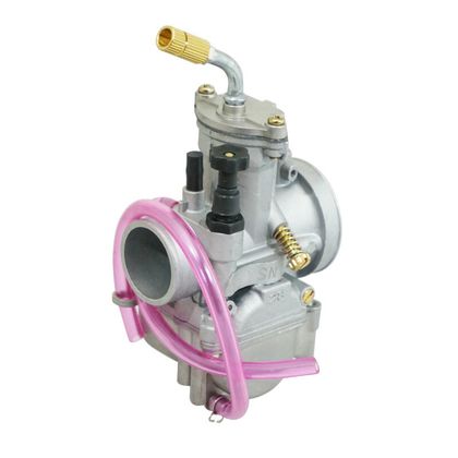Carburateur P2R CARBURATEUR TYPE PWK 28 SILVER A BOISSEAU PLAT ENTRE AIR POLI AVEC COUDE TOURNANT -QUALITE PREMIUM- -P2R- Universel