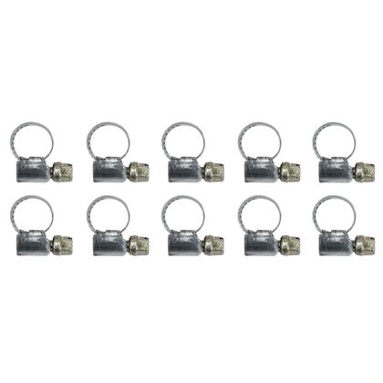 Colliers de serrage P2R COLLIER DE SERRAGE METAL A CREMAILLERE 8 A 12 mm (SACHET DE 10 PIECES) LARGEUR 9 mm -P2R- Universel Ref : P2R03437A / 11026 