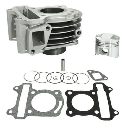 Kit cylindre-piston P2R CYLINDRE SCOOT ADAPTABLE PEUGEOT 50 KISBEE 4T 2010+, DJANGO 4T (DIAM 39 mm - AXE DE PISTON 10 mm) -P2R- Ref : P2R03637A / 133372 