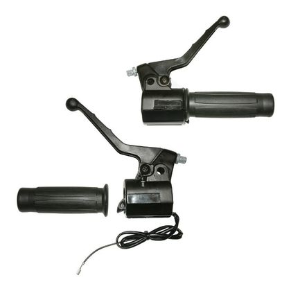 P2R THROTTLE-BRAKE HANDLE CYCLO ADAPTABLE PEUGEOT 103 MVL-SP NEW MODEL WITH DECOMPRESSION LEVER AND BLACK STARTER (PAIR) -P2R Throttle