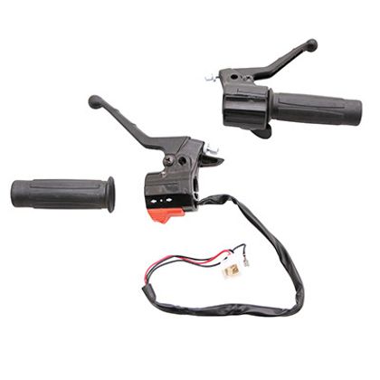 P2R THROTTLE-BRAKE HANDLE ADAPTABLE PEUGEOT 103 MVL-SP OLD MODEL WITH HORN AND TURN SIGNAL SWITCH (PAIR) -P2R- Throttle